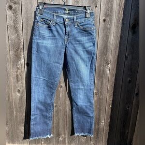7 For All Mankind Skinny Crop & Roll Jeans